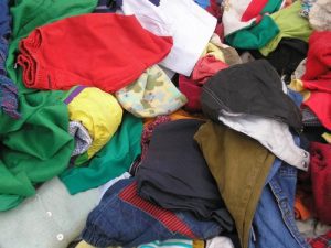 used clothing mixed industrial rags