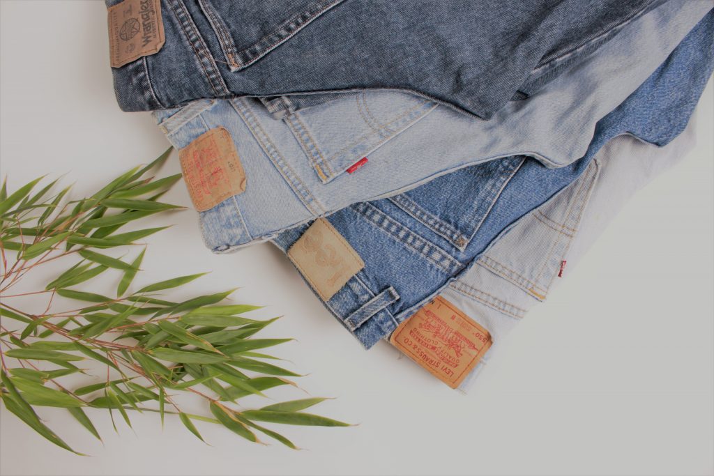 denim jeans as part of recycling in circular economy