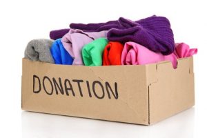 box of clothes for donation