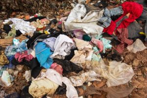 used clothing in landfill