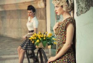 women wearing retro fashion