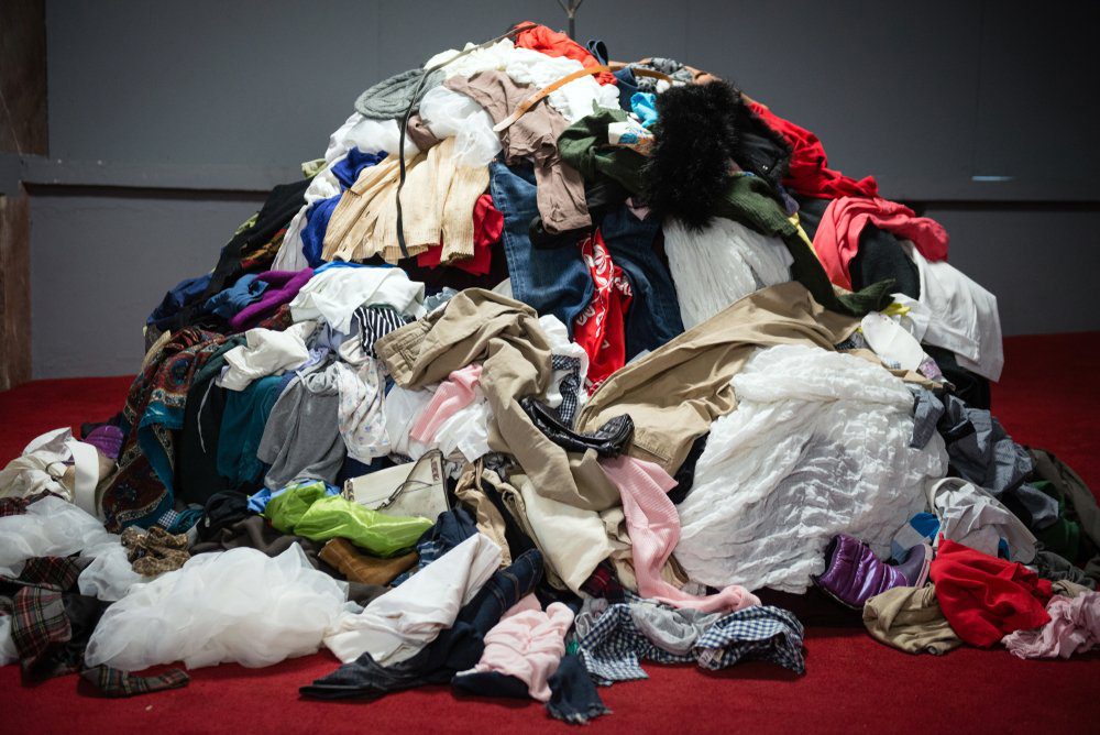pile of used clothing